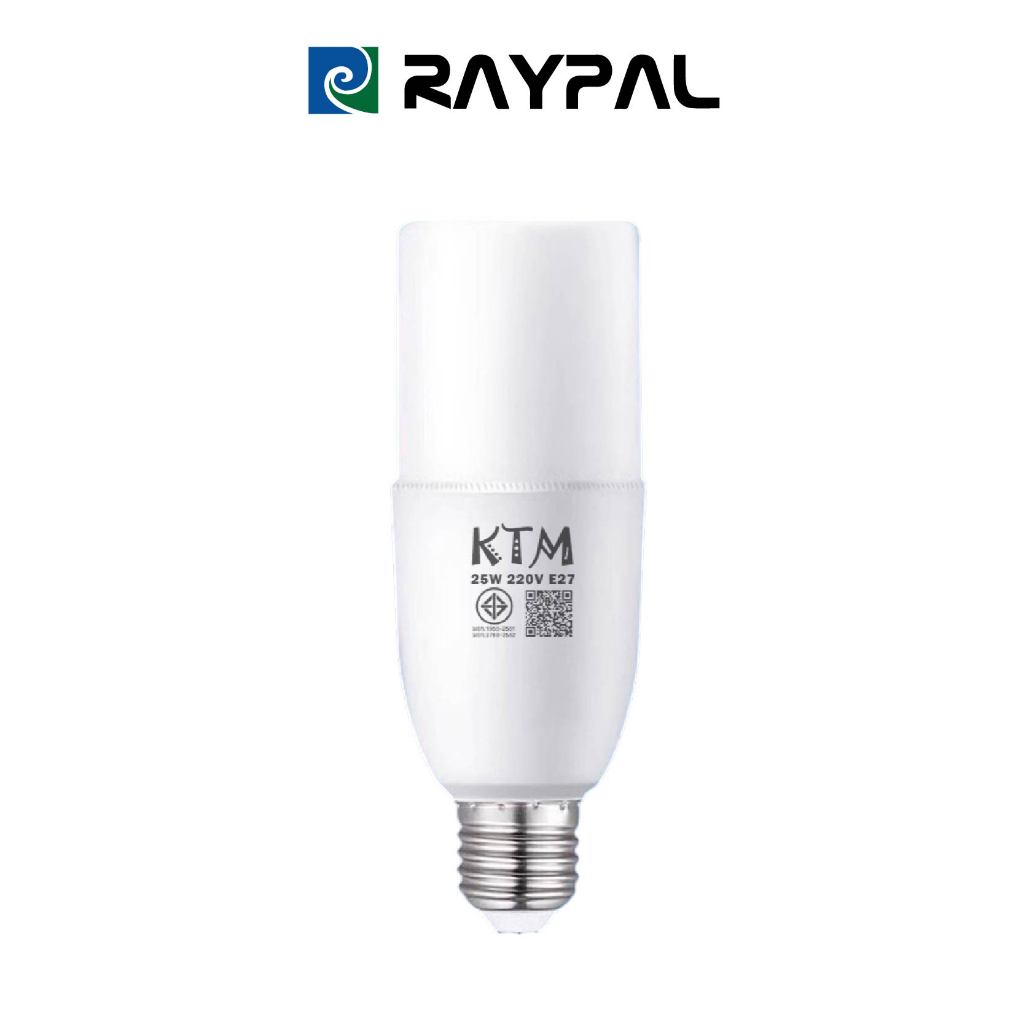 KTM หลอดไฟแท่ง LED ทรงกระบอก（6500k）ขั้ว E27 10W/15W/20W/25W สีขาว หลอดไฟประหยัดพลังงาน หลอดไฟในบ้าน