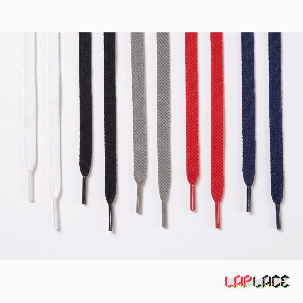 เชือกรองเท้าแบน 60 - 180 ซม ▼LapLace▼ [สินค้าขายเป็นคู่]
