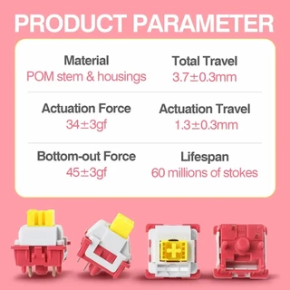 LEOBOG สวิตช์คีย์บอร์ด (Switch Keyboard) รองรับ 5Pin POM สำหรับ DIY Keyboard Mechanical x 10ชิ้น