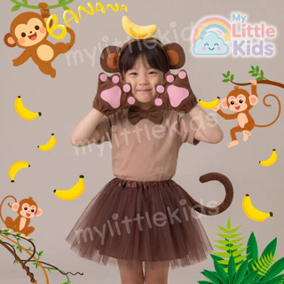 ชุดแฟนซีลิงเด็ก ชุดแฟนซีลิง ชุดสัตว์เด็ก ชุดแฟนซีสัตว์ Monkey Costume สำหรับงานแสดง งานโรงเรียน วันฮาโลวีน กิจกรรมเด็ก