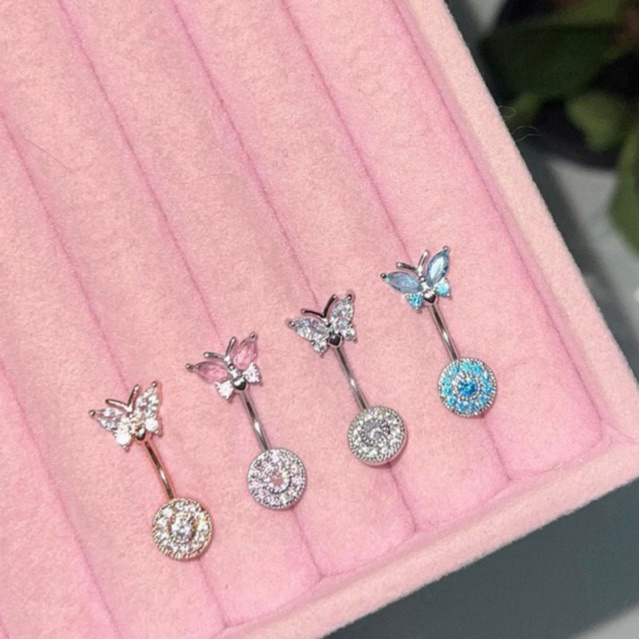 จิวสะดือสแตนเลสแท้ พร้อมส่ง💗ความยาวก้าน4ระดับ 6,8,10,12mm เปลี่ยนได้แจ้งในหมายเหตุ ไม่แจ้งส่งยาวมาตรฐาน10mmให้ค่ะ