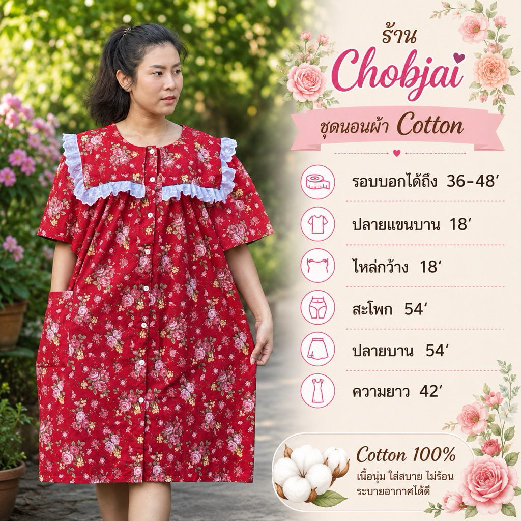 New Collection ชุดนอนผ้าcotton เกาหลีนำเข้าเกาหลีสไตล์ญี่ปุ่น แบบใหม่ cotton 100%อก34-48อก34-52