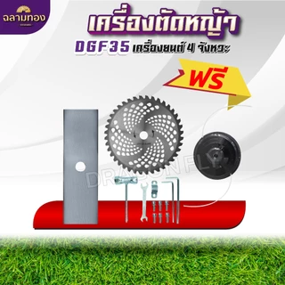 เครื่องตัดหญ้า 4 จังหวะ Dragonfly น้ำมันเบนซิน เครื่องนิ่ง ครบชุดพร้อมใช้งาน