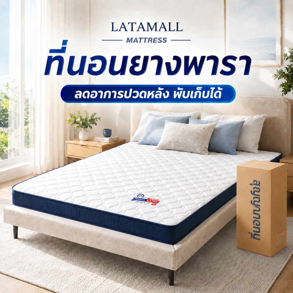 ที่นอนยางพารา 3.5 ฟุต 5ฟุต 6ฟุต 3ฟุต เพื่อสุขภาพ สัมผัสนุ่มแ