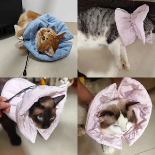 🐾พร้อมส่ง PANZO ปลอกคอกันเลียทรงสูง สำหรับแมวและสุนัข นุ่มสบาย ป้องกันเลียแผลหลังผ่าตัด