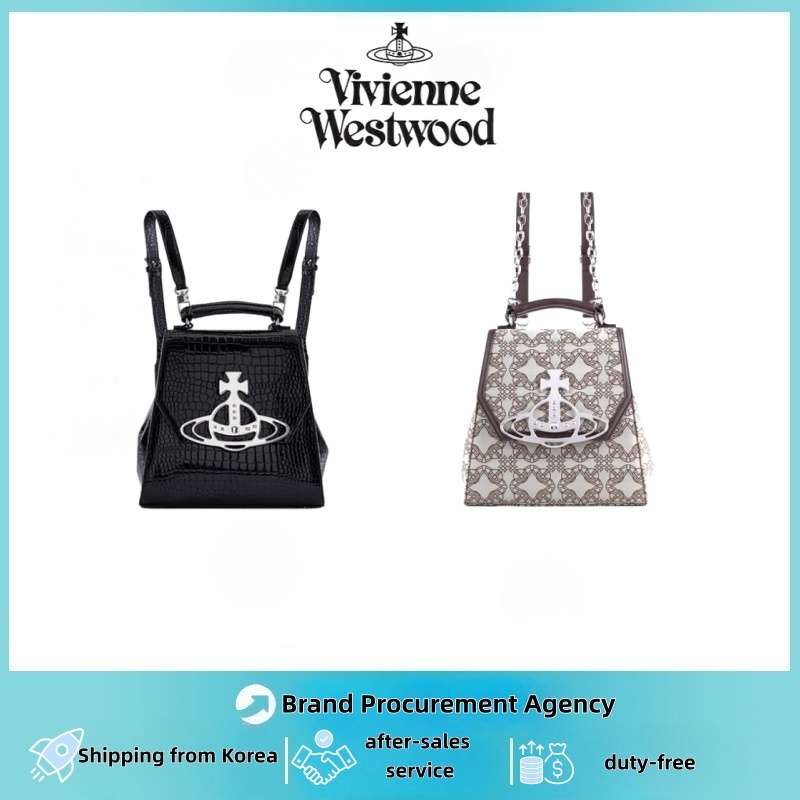 『CHICBAG』Vivienne Westwood✨JP VIVI กระเป๋าสะพายหลัง ดาวเสาร์ vivian ลายจระเข้ กระเป๋าาถือ กระเป๋านัก