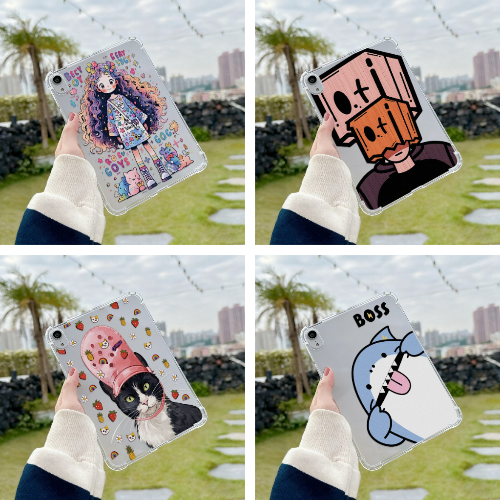 เคสแท็บเล็ต TPU ใส สำหรับ RedMi Pad SE 8.7 11 Pad2 11.5 Pad Pro 12.1 กันลายนิ้วมือ กันลื่น ใส่ได้พอดี