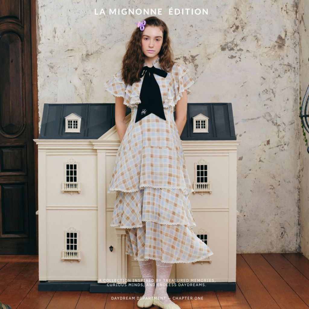 La Mignonne (XS-5XL) Aaliyah Blythe Dress งาน maxi dress ใส่ทำงาน ใส่เที่ยว ดีเทลล์ทำเลเยอร์ด้านบนชั