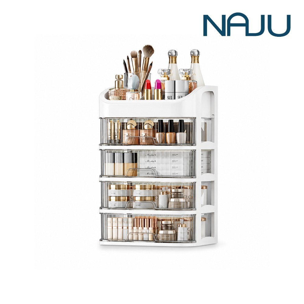 Naju ชั้นวางเครื่องสำอาง วางของพร้อมลิ้นชัก ใส่ของได้เยอะ ลิ้นชักตั้งโต๊ะ ประหยัดพื้นที่ Skincare Shelf