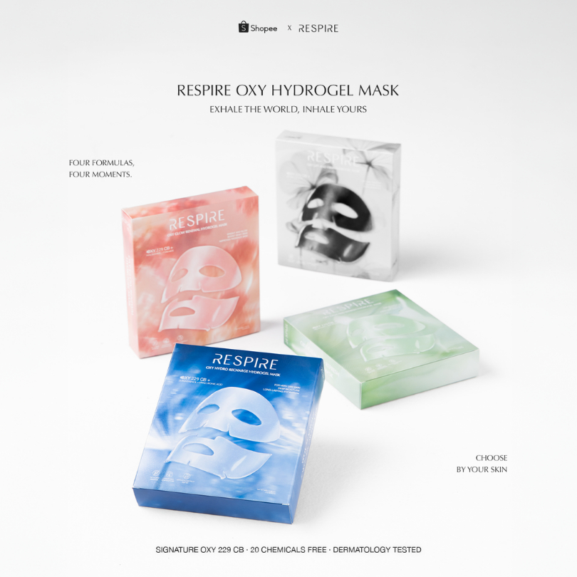 Respire มาส์กไฮโดรเจล Oxy Hydrogel Mask (กล่อง 5แผ่น)