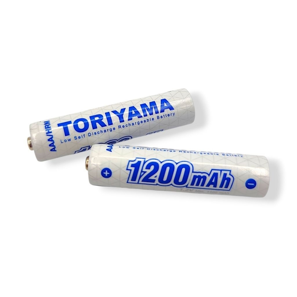 ถ่านชาร์จ Toriyama ขนาด AAA 1200mAh แบตเตอรี่ชนิด Ni-MH แบบ Low Self Discharge (คลายประจุช้า)