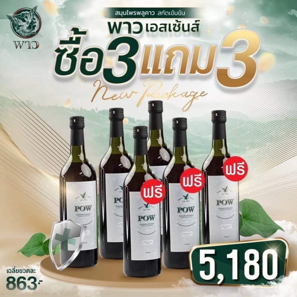 [เพจบริษัท] 6ขวดพาวน้ำ พาวน้ำเสริมเกราะให้ร่างกาย ต้านอนุมูลอิสระ ฟื้นฟูระดับเซลล์
