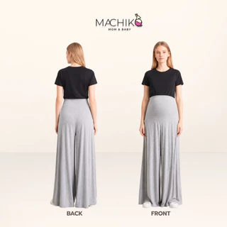 [ใหม่] MACHIKO | L28 กางเกงขายาว Pretty mom ผ้ายืด ทรงหลวม มีสายปรับระดับ ใส่สบาย ใส่ได้ยันหลังคลอด