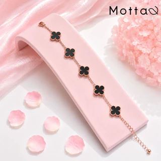 Motta Bracelet สร้อยข้อมือชุบทองคำขาว โคลเวอร์ดีไซน์สุดพรีเมียม สายแฟชั่นต้องมีติดตู้