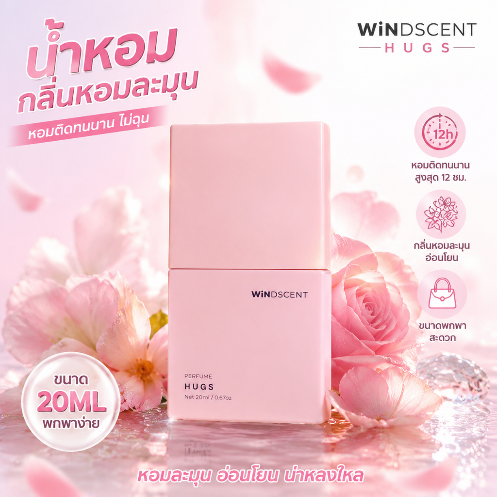 WiNDSCENT Hugs Perfume ติดทนนาน เรียบโก้ สดใส น้ำหอม-20ml
