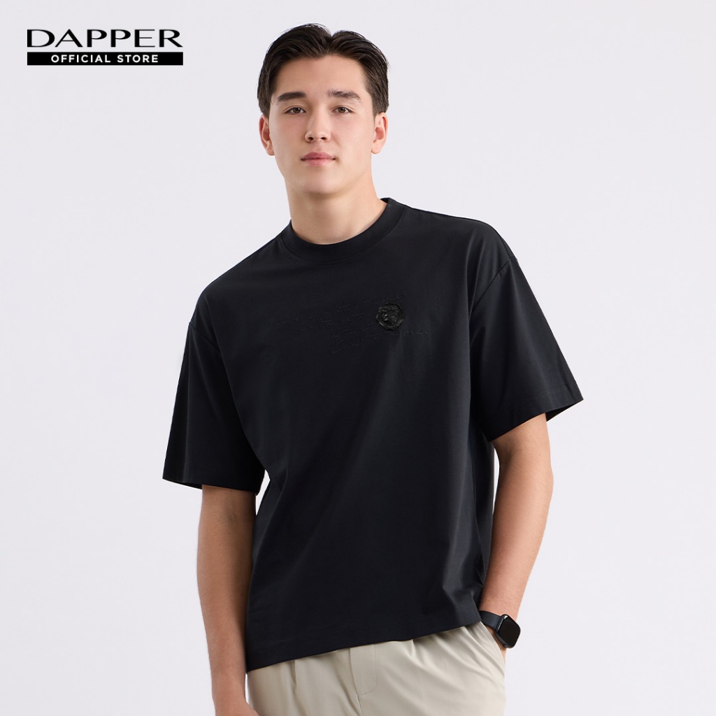 DAPPER เสื้อยืด Tonal Stamp T-Shirt สีดำ (KRE/BK/843LS)