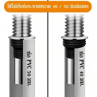 ท่อน้ำทิ้งอ่างล้างจาน สแตนเลส304 60/80/110/120150cm ไร้การอุดตัน กันระเบิด กันแมลงและกันกลิ่น100% ติดตั้งง่าย ทำความสะอา