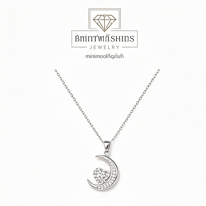 jewelry สร้อยคอ สร้อยคอโบว์ สร้อยคอทองคำขาว สร้อยคอแฟชั่น สร้อยคอผู้หญิง เครื่องประดับน่ารัก