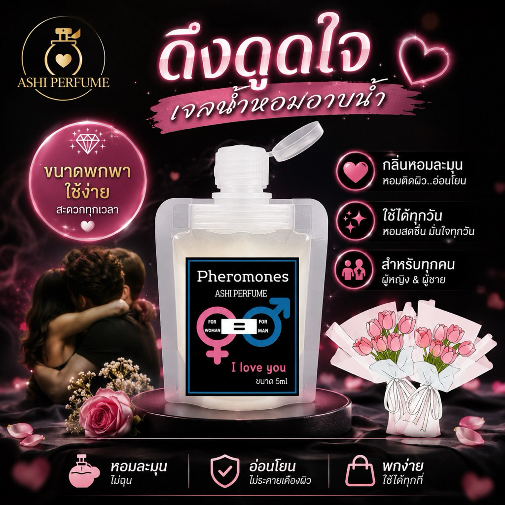 ASHI ติดทนนานเจลอาบน้ำตัวหอมกลิ่น หอม ทางร้านปิดชื่อสินค้าคะ ขนาดทดลอง50ml