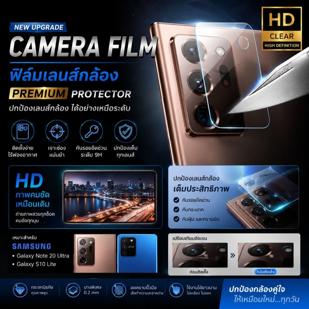 🇹🇭 Camera Film Note 20 Ultra I S10 Lite💥( 2 ชิ้น )💥