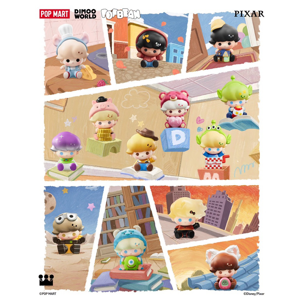 พร้อมส่งใน🇹🇭ทันที ป๊อบบีน Dimoo X Pixar แบบระบุตัว