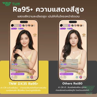 TNW DX35 เต็มหน้าจอไฟไลฟ์สด +โครงยึด การหมุน 180° LED ปรับได้3สี 3500K-8500K ไฟสตูดิโอ ไฟต่อเนื่อง ไลฟ์ดี ถ่ายรูปสวย