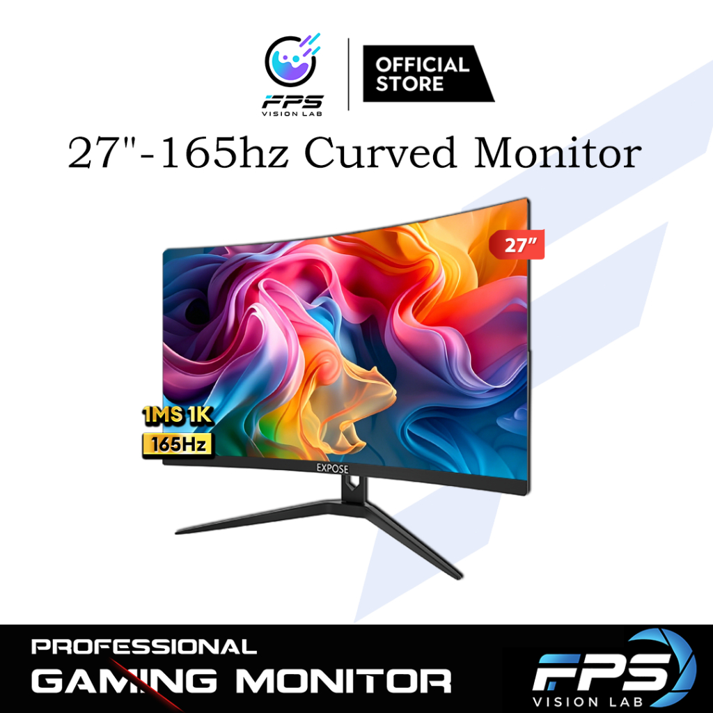 จอมอนิเตอร์ ขนาด 24″ 165hz Curved screen และ จอขนาด 27 " IPS Full HD 144hz