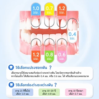 แปรงซอกฟัน 20 ชิ้น เหมาะสำหรับผู้ป่วยจัดฟัน แปรงสีฟันสแตนเลสขนอ่อนสำหรับทำความสะอาดเครื่องมือจัดฟัน