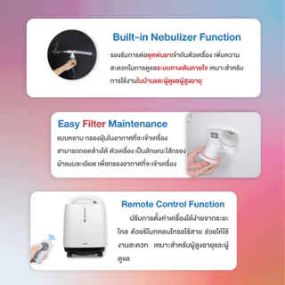 เครื่องผลิตออกซิเจน 5 ลิตร ยี่ห้อ Yuwell รุ่น 9F-5BW เสียงเงียบ รับประกันศูนย์ไทย 3 ปี