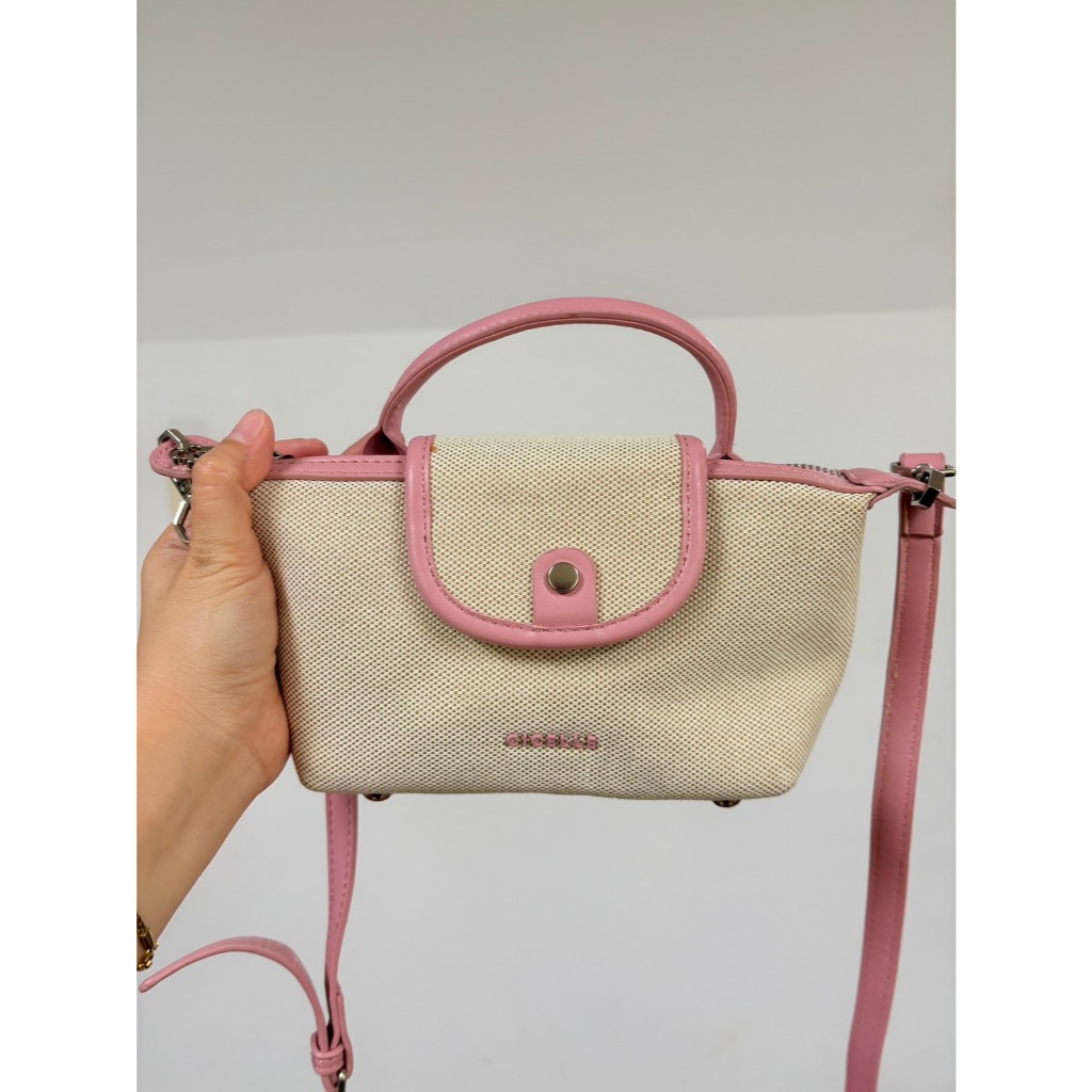 กระเป๋าMini bag แบรนด์ CIELLE สีชมพูมีสายสะพายยาว