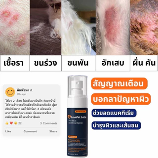 สเปรย์เชื้อราสุนัขและแมว ช่วยลดแบคทีเรีย ยีสต์ คันเกาผื่น แผล ผิวแดง ดับกลิ่นเหม็น สูตรนาโนเข้มข้น ส่งด่วน [50ml]