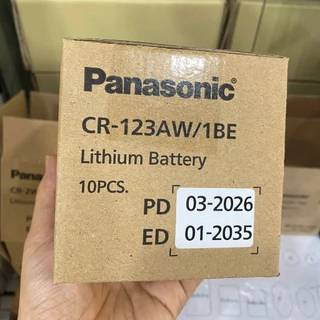 Battery Panasonic#ถ่าน Panasonic CR-123A Lithium 3V.(CR123A) ถ่านกล้องฟิล์ม#รับประกันของเเท้เเน่นอนแท้100%