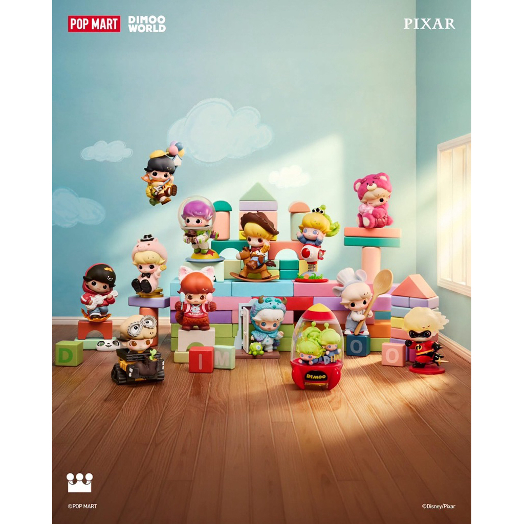 [พร้อมส่งไทย🇹🇭]Dimoo world × Pixar Series Plush Pendant ฟิกเกอร์/เช็คการ์ด