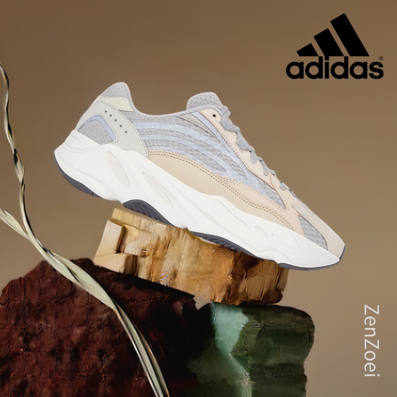 (ของแท้ 100%) 💯 adidas originals Yeezy boost 700 V2 Cream GY7924 Low Sneakers