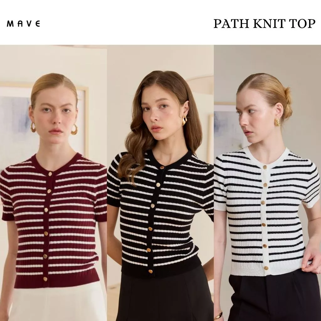 MAVE เสื้อ รุ่น Path สี Black,White,Burgundy
