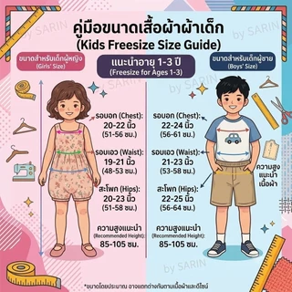 สไบเด็กสำเร็จรูป (เฉพาะสไบ ไม่รวมโจง) เกาะอกยางยืด สวมใส่ง่าย ไม่คัน สำหรับเด็ก 1-3 ปี และ 4-6 ปี มีให้เลือก 21 สี