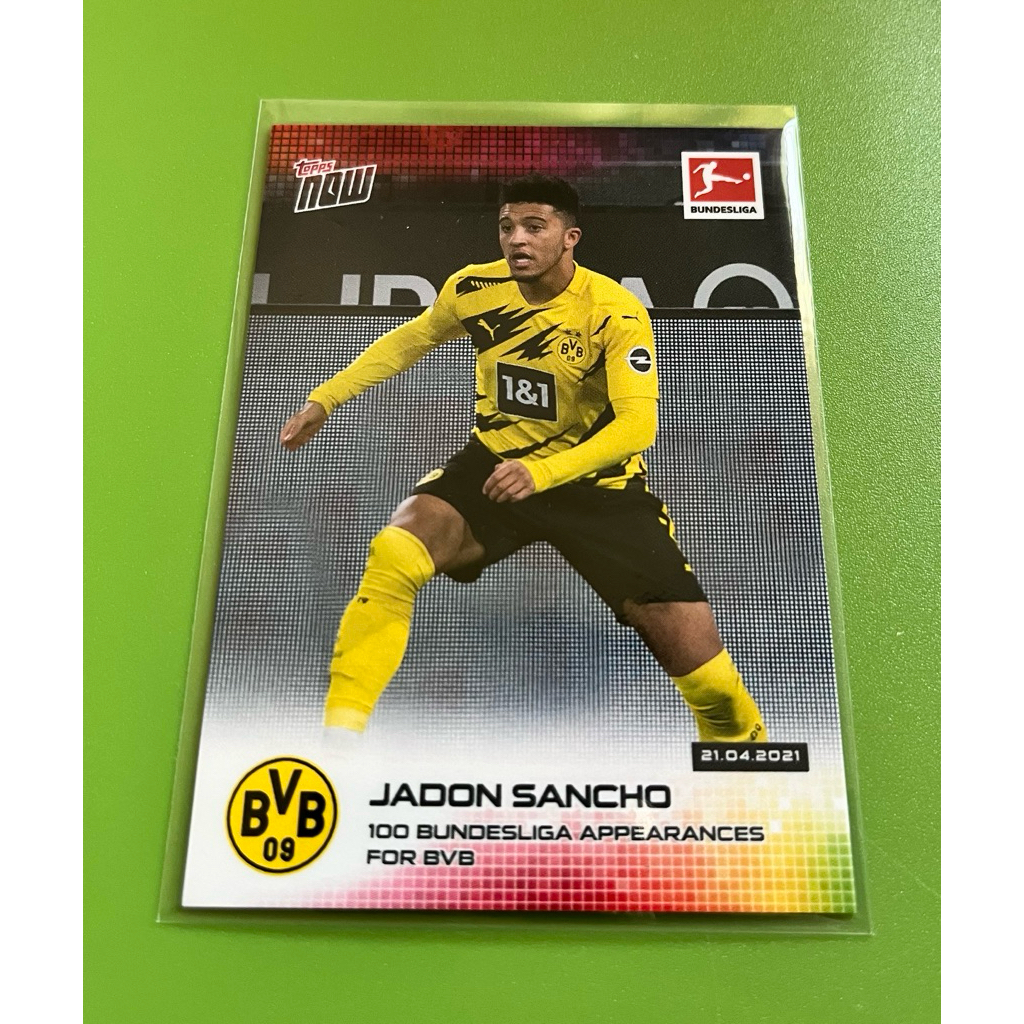 Jadon Sancho England Borussia Dortmund 2020 2021 Bundesliga Topps Now Card #176
