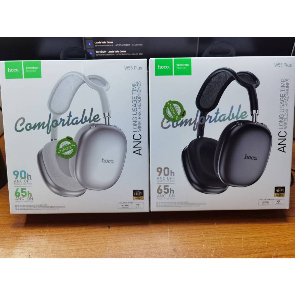 Hoco W55 Plus หูฟังครอบหูไร้สาย BT V5.4 headphones ไซต์งานได้นานยิ่งขึ้นพับเก็บได้