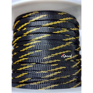 สายถักหุ้มสายไฟ แบบสี เกรดไม่ลามไฟ ผลิตจาก PET อย่างดี ขนาด 4-40มิลลิเมตร ยาว1เมตร