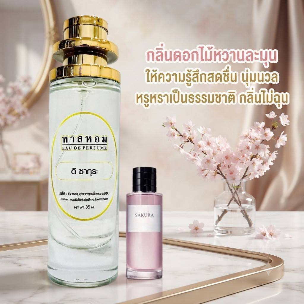 น้ำหอมกลิ่น ดิ ซากุระ ติดทนนาน 8 ชั่วโมงแบบเข้มข้น %