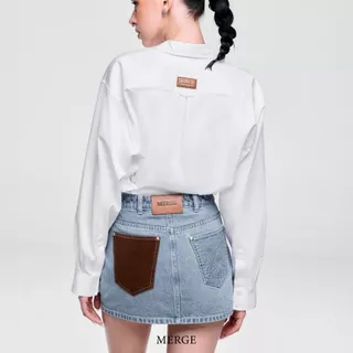 Merge Official - A Line Denim Skirt (พร้อมส่ง)