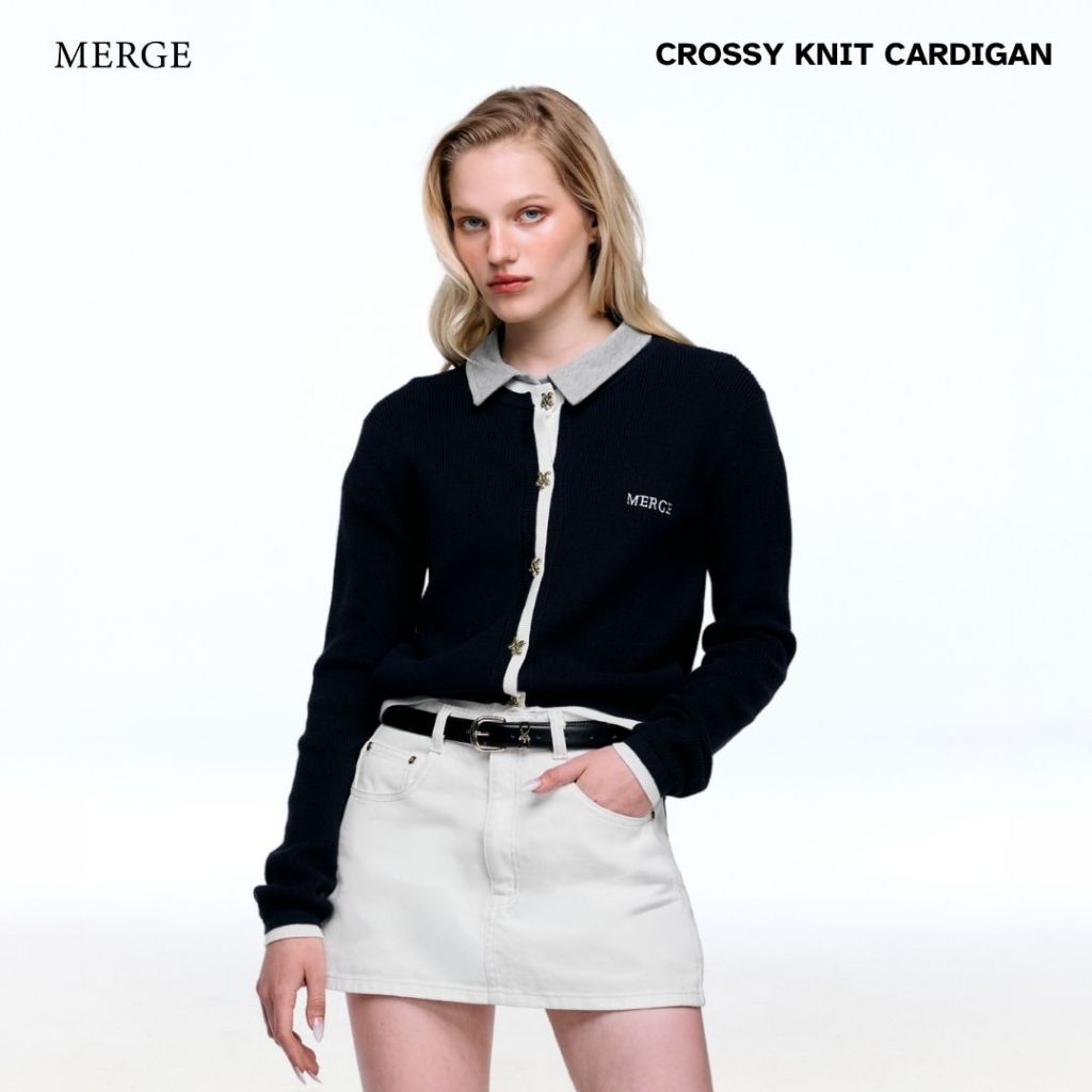 Merge Official - Crossy Knit Cardigan (พร้อมส่ง)