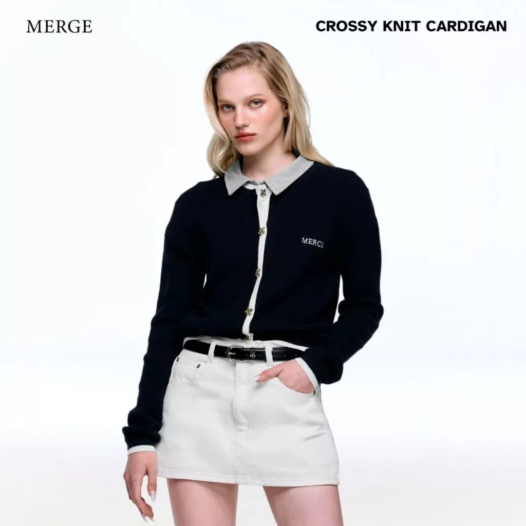 Merge Official - Crossy Knit Cardigan (พร้อมส่ง)