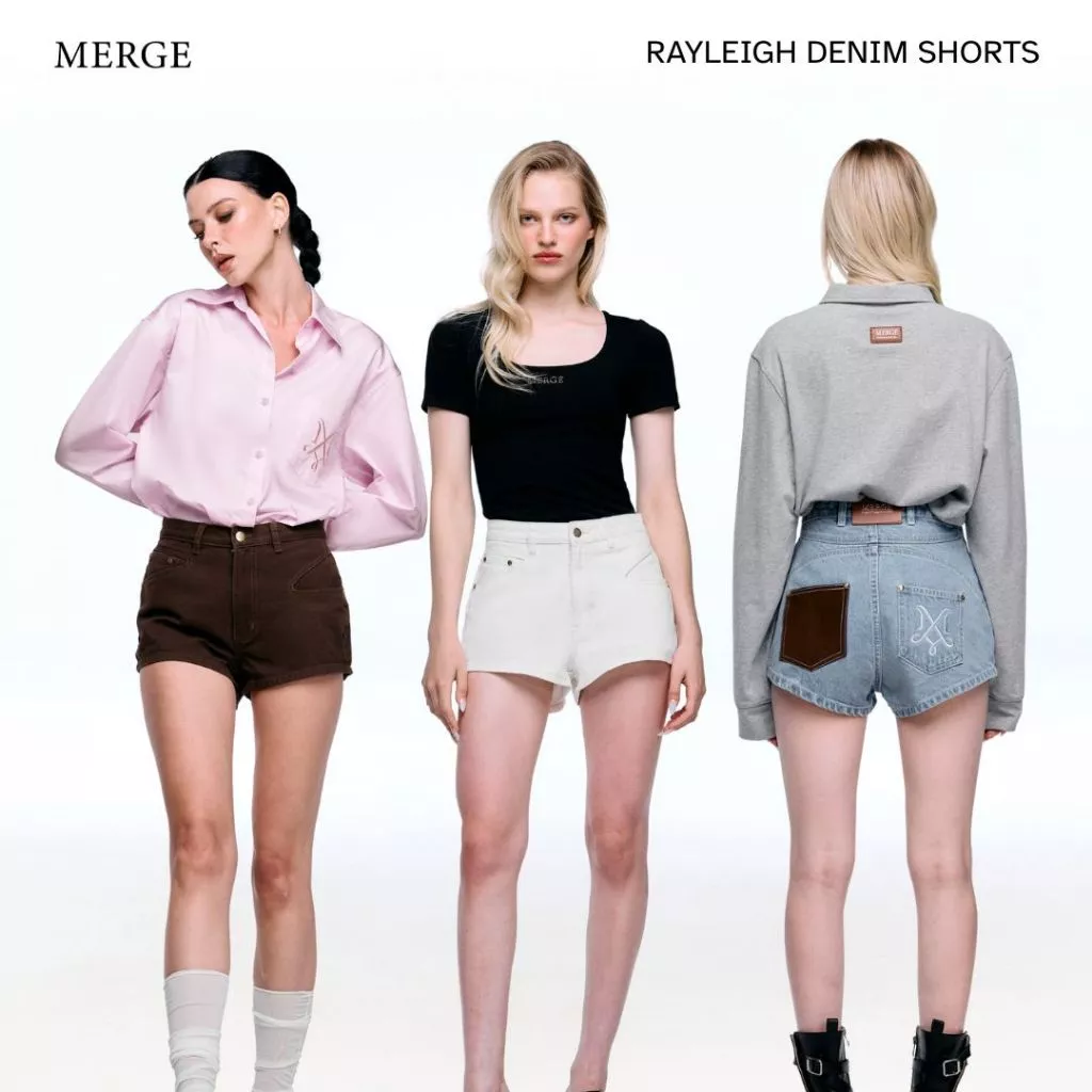 Merge Official - Rayleigh Denim Shorts (พร้อมส่ง)