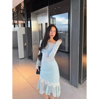 Daisy Top เสื้อปาดไหล่ดีเทล อกไขว้ปลายแขนแต่งลูกไม้ฝรั่งเศส