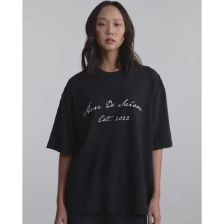 AMR DE SAISON (AIMER) - AMR Hand Writing Logo Hemp Box Fit T-Shirt