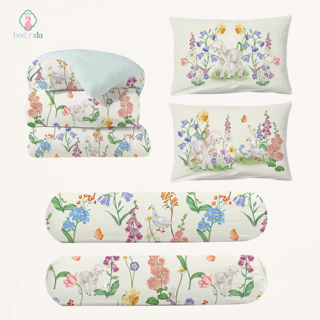 BEDRIDA ชุดผ้าปูที่นอนครบเซ็ต พร้อมผ้านวมพิมพ์ลายทูโทน Little Garden Collection thumbnail 8
