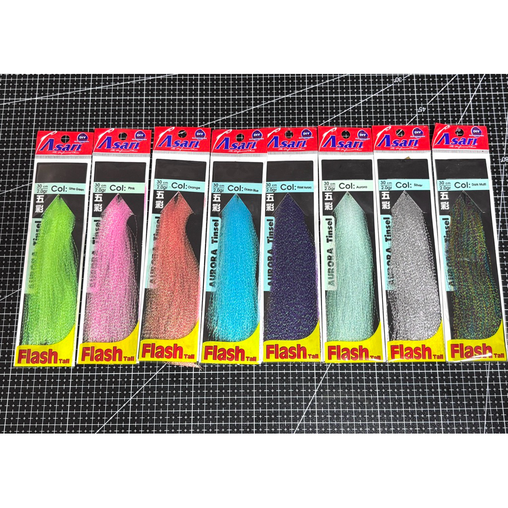 พู่แฟรช Pro hunter Flash tail สะท้อนแสง สำหรับงาน ทำเหยื่อตกปลา และDIY ทั่วไป
