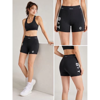 BT0080กางเกงรัดกล้ามเนื้อผู้หญิง ขาสั้นเอวสูงมีช่องใส่โทรศัพท์หรือเจลด้านข้าง2 ช่อง และกระเป๋าด้านหลัง 1ช่องเนื้อผ้าร่อง