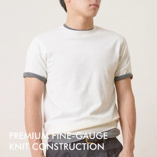 thesilverneedle - refined crew neck knit tshirt เสื้อยืดคอกลมผ้านิต มี 5 สี